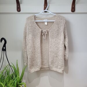 Gloria Vanderbilt Beige Knit Cardigan